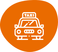 Een taxi kan je hebben aan 1,35 EUR / KM met een start tarief van 4 EUR